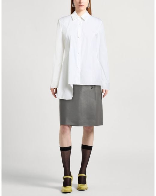 Liviana Conti White Shirt Cotton, Polyamide, Elastane