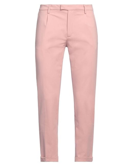 Officina 36 Pink Blush Pants Cotton, Polyester, Elastane for men