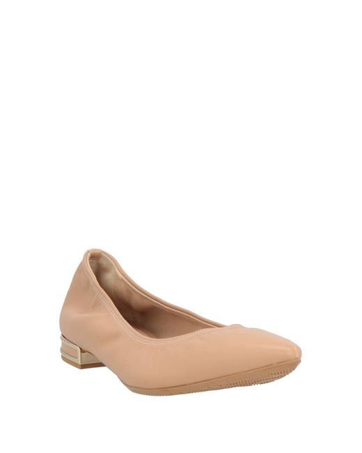 Casadei Natural Ballet Flats Leather