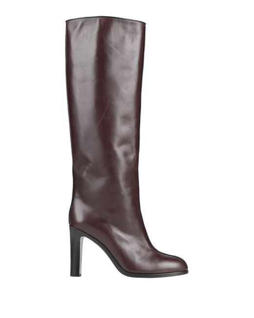 The Row Brown Dark Boot Leather