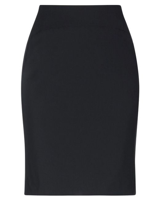 Emporio Armani Blue Midi Skirt Virgin Wool, Elastane