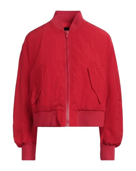 Dondup Red Jacket Polyamide, Polyester, Elastane