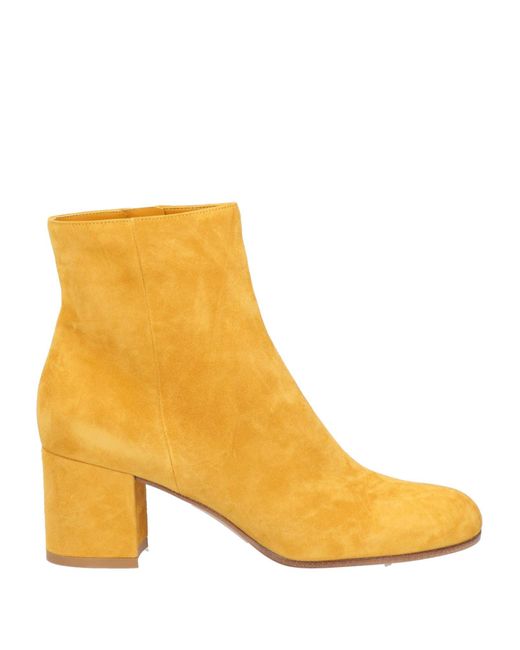 Gianvito Rossi Yellow Ankle Boots