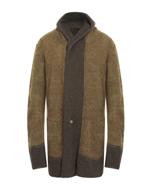 Masnada Green Military Cardigan Wool, Mohair Wool, Polyamide for men