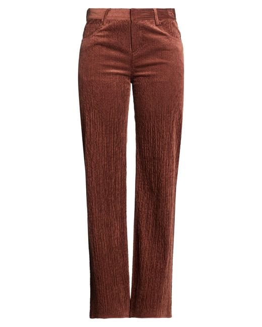 Magda Butrym Red Pants Cotton, Modal, Elastane