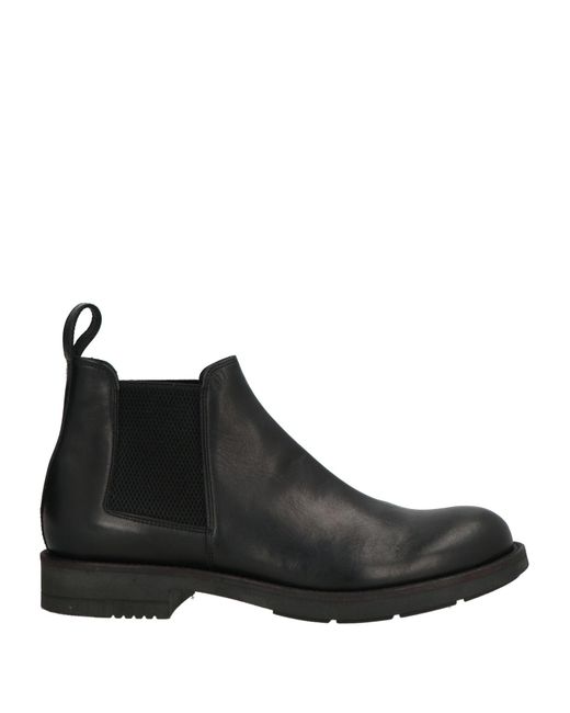 JP/DAVID Black Ankle Boots Leather for men
