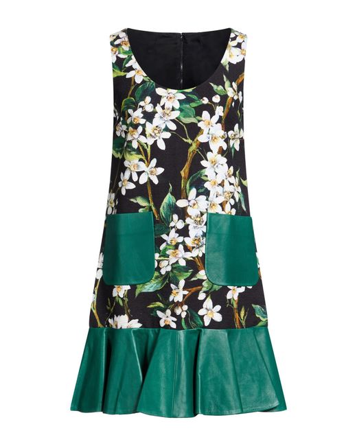 Dolce & Gabbana Green Mini Dress