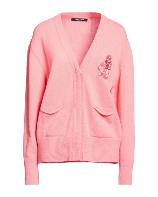Roberto Cavalli Pink Cardigan Virgin Wool, Cashmere