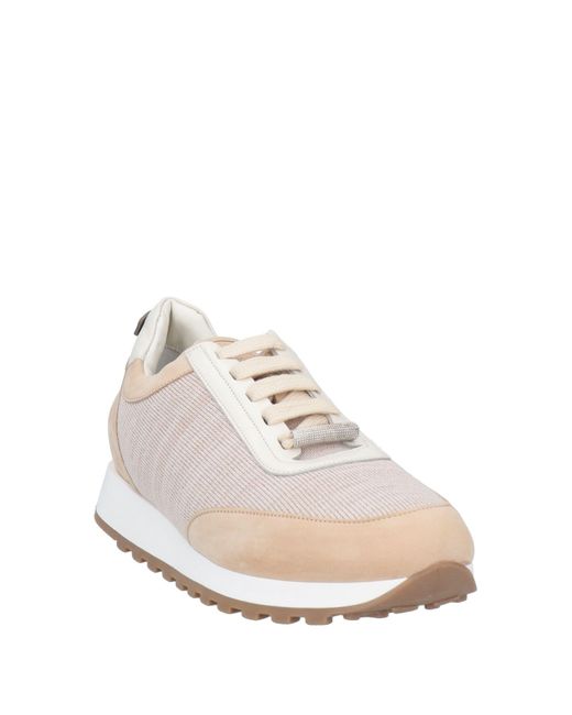 Peserico Pink Sneakers Leather, Textile Fibers