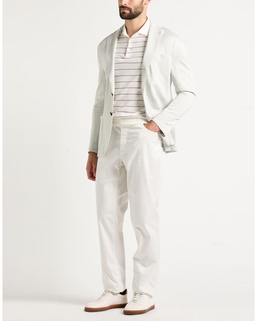 Eleventy White Blazer Viscose, Polyester, Polyamide, Elastane for men