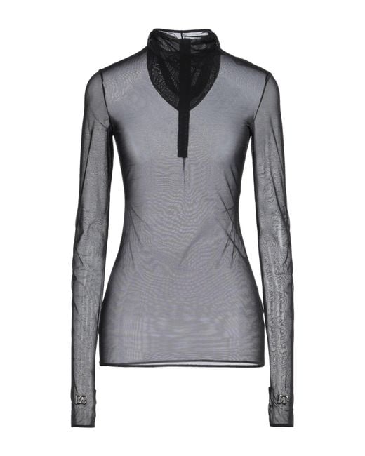 Dolce & Gabbana Black Top Polyamide, Elastane, Zamak