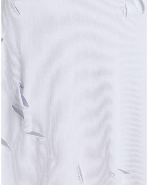 Gaelle Paris White Tank Top Polyester, Elastane