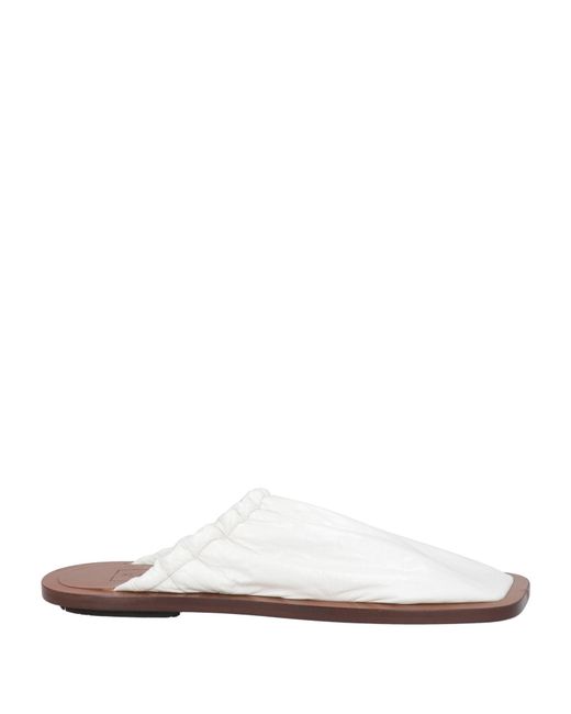 Plan C White Mules & Clogs