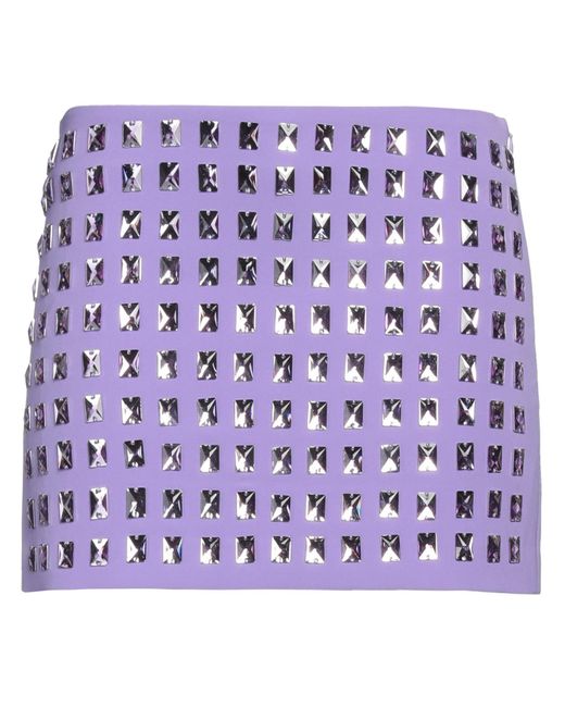 Isabelle Blanche Purple Mini Skirt Polyester, Elastane