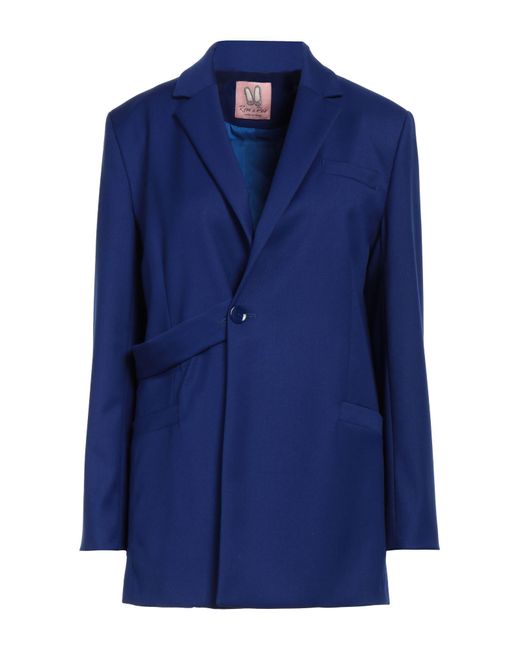 Rose' A Pois Women's Blue Blazer Polyester, Viscose, Elastane