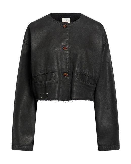 Alysi Black Chocolat Denim Outerwear Cotton