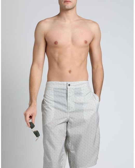 Fendi Gray Beach Shorts And Trousers for men