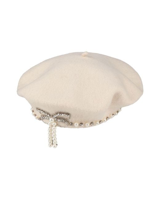 Elisabetta Franchi Natural Hat Wool