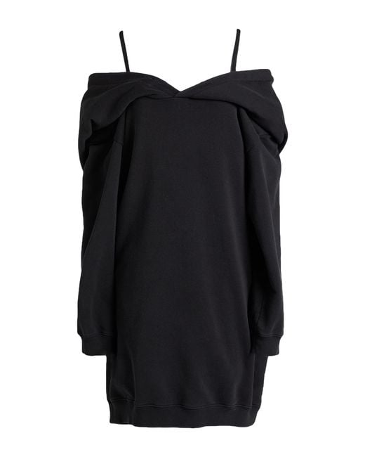 MM6 by Maison Margiela Black Mini Dress Cotton