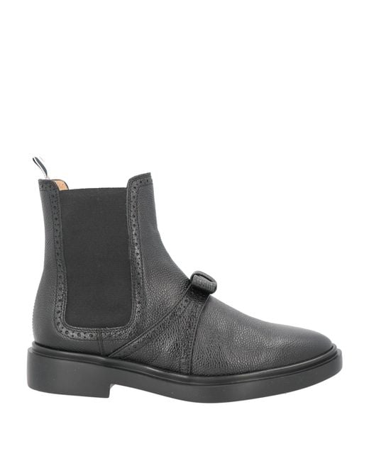 Thom Browne Black Ankle Boots Leather
