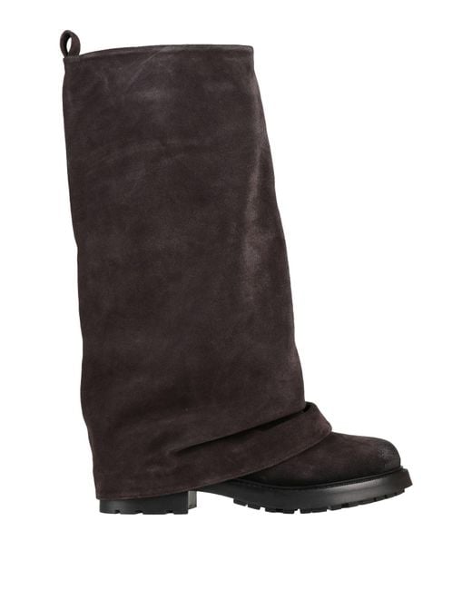 Strategia Black Lead Boot Leather