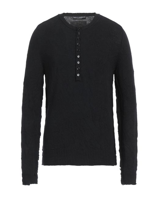 Dolce & Gabbana Black Sweater Wool, Polyamide, Virgin Wool for men