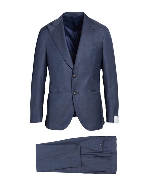 Caruso Blue Suit Wool for men