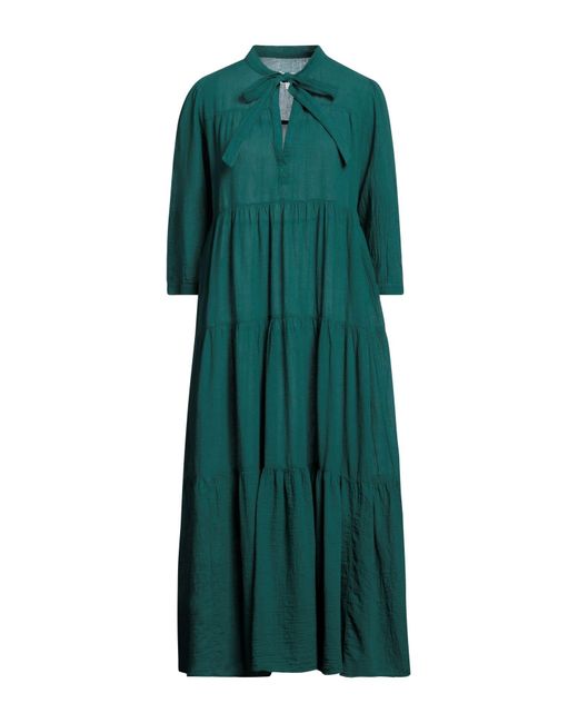 Honorine Green Midi Dress