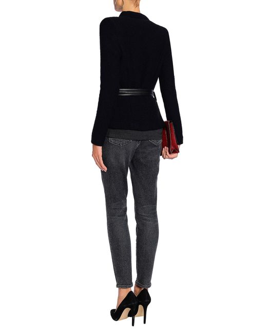 IRO Blue Blazer Virgin Wool, Cotton, Polyamide, Lambskin