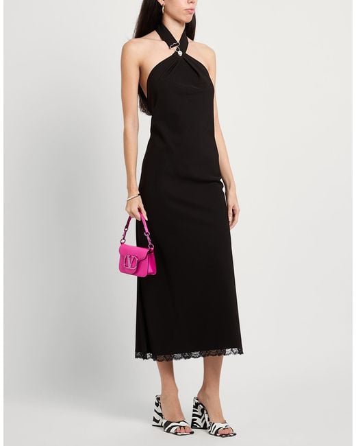 Moschino Black Midi Dress Polyester, Elastane