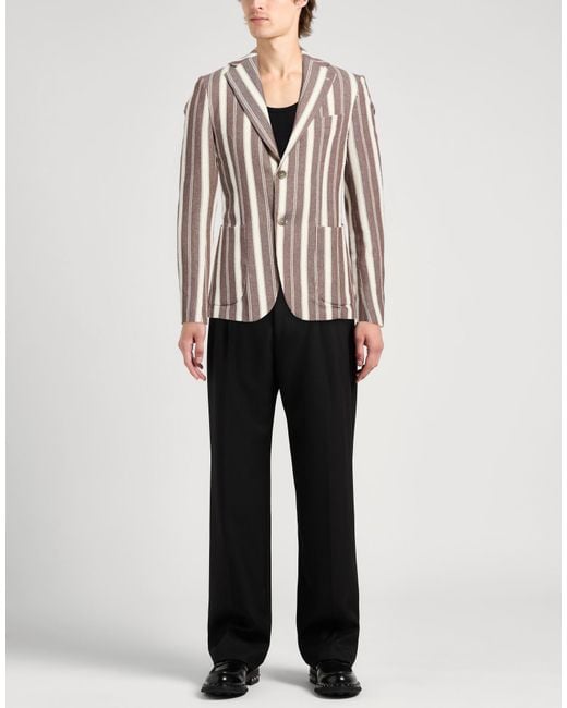 TELA-N° Multicolor Blazer Cotton, Linen, Acrylic, Polyamide for men