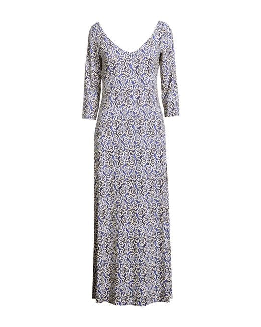 Maliparmi Purple Maxi Dress Polyamide, Elastane