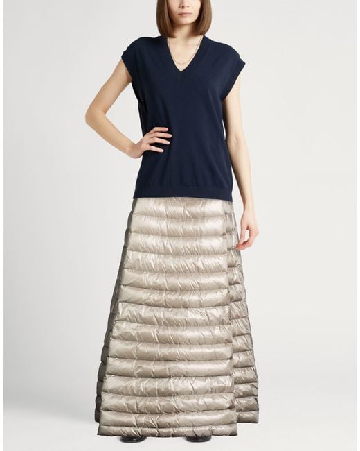 Herno Natural Maxi Skirt Polyamide, Cotton, Polyester