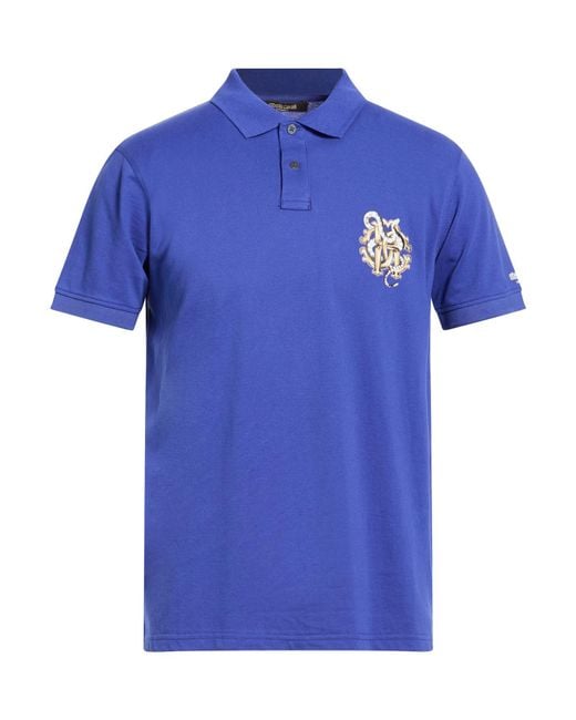 Polo Roberto Cavalli de hombre de color Blue