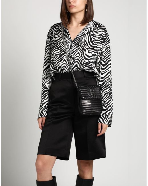 Alberta Ferretti Black Cross-Body Bag Leather