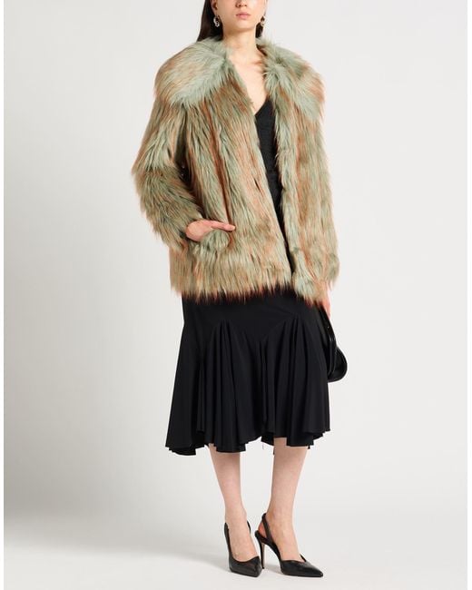 Pinko Green Shearling & Teddy