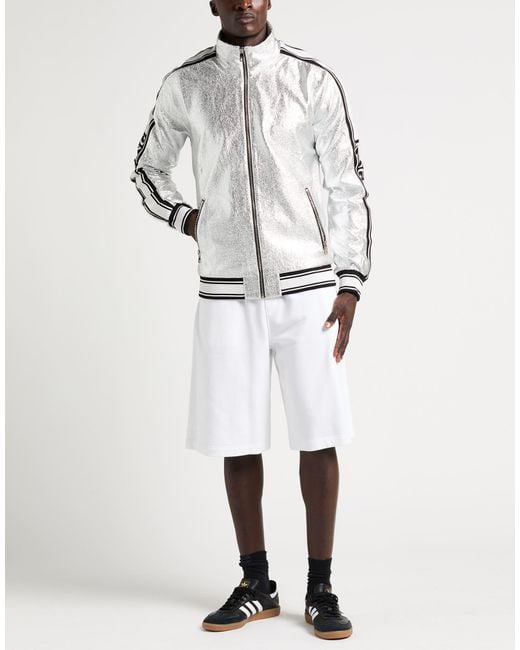 Dolce & Gabbana Gray Jacket Cotton, Polyester, Silk, Elastane for men