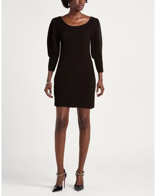 Pinko Black Mini Dress Wool, Cashmere