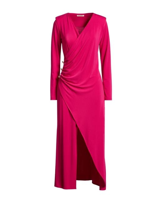 Futur Pink Maxi Dress Polyester, Elastane