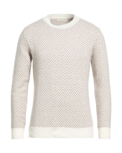FILIPPO DE LAURENTIIS White Ivory Sweater Cashmere, Silk, Polyester for men