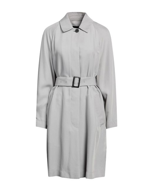 Emporio Armani Gray Overcoat & Trench Coat
