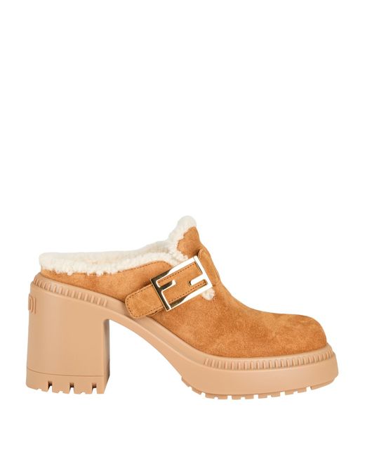 Fendi Natural Mules & Clogs