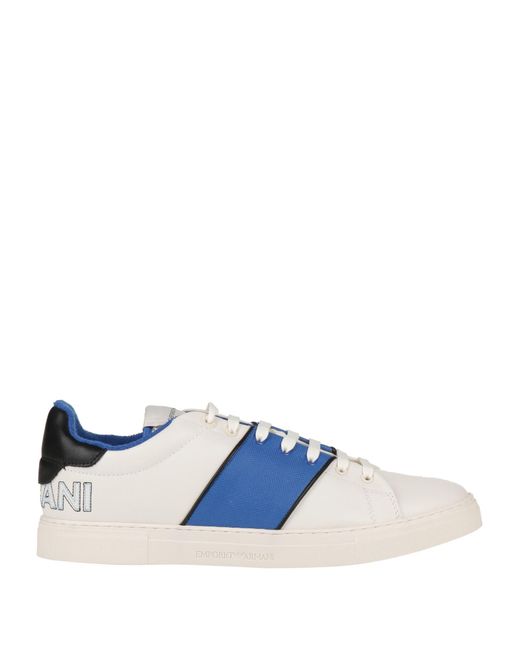 Emporio Armani Blue Sneakers Soft Leather for men