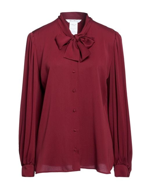 Max Mara Red Shirt Silk