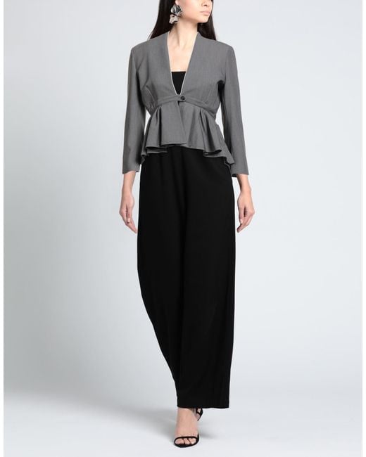 ALESSIA SANTI Gray Jacket Polyester, Viscose, Elastane