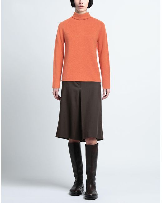 Scaglione Orange Turtleneck Cashmere