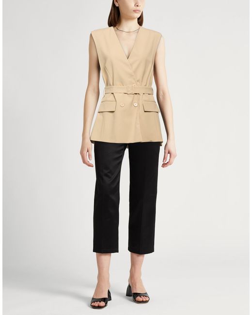 Semicouture Natural Jacket Polyester, Viscose, Elastane
