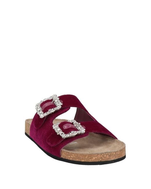 Strategia Purple Sandals Textile Fibers