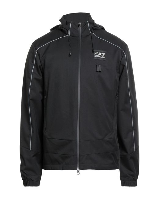 EA7 Black Puffers for men