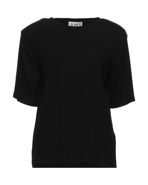 Just Female Black T-Shirt Ecovero Viscose, Elastane